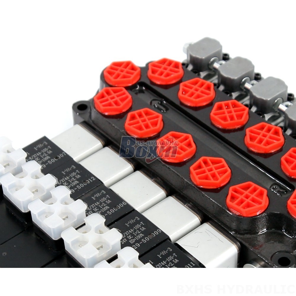 Direct from Manufacturer: Q45 5 Spool Monoblock Hydraulic Control Valve detail image